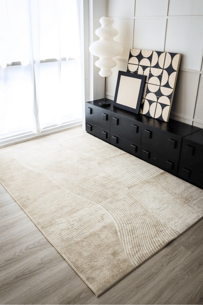 Tapis Sable Sculpté | Scandinave | Série Polyfibre Cachemire