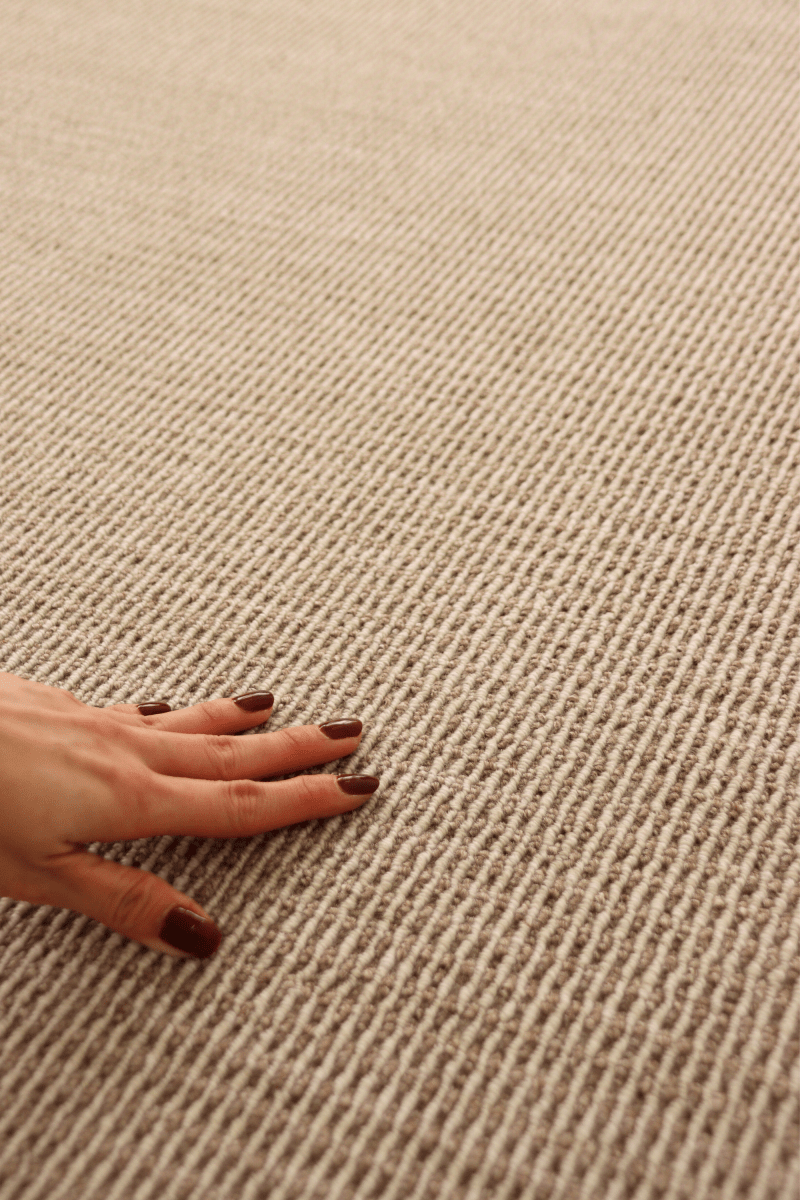 Tapis à poils bouclés multicolores taupe et crème | Série Earth