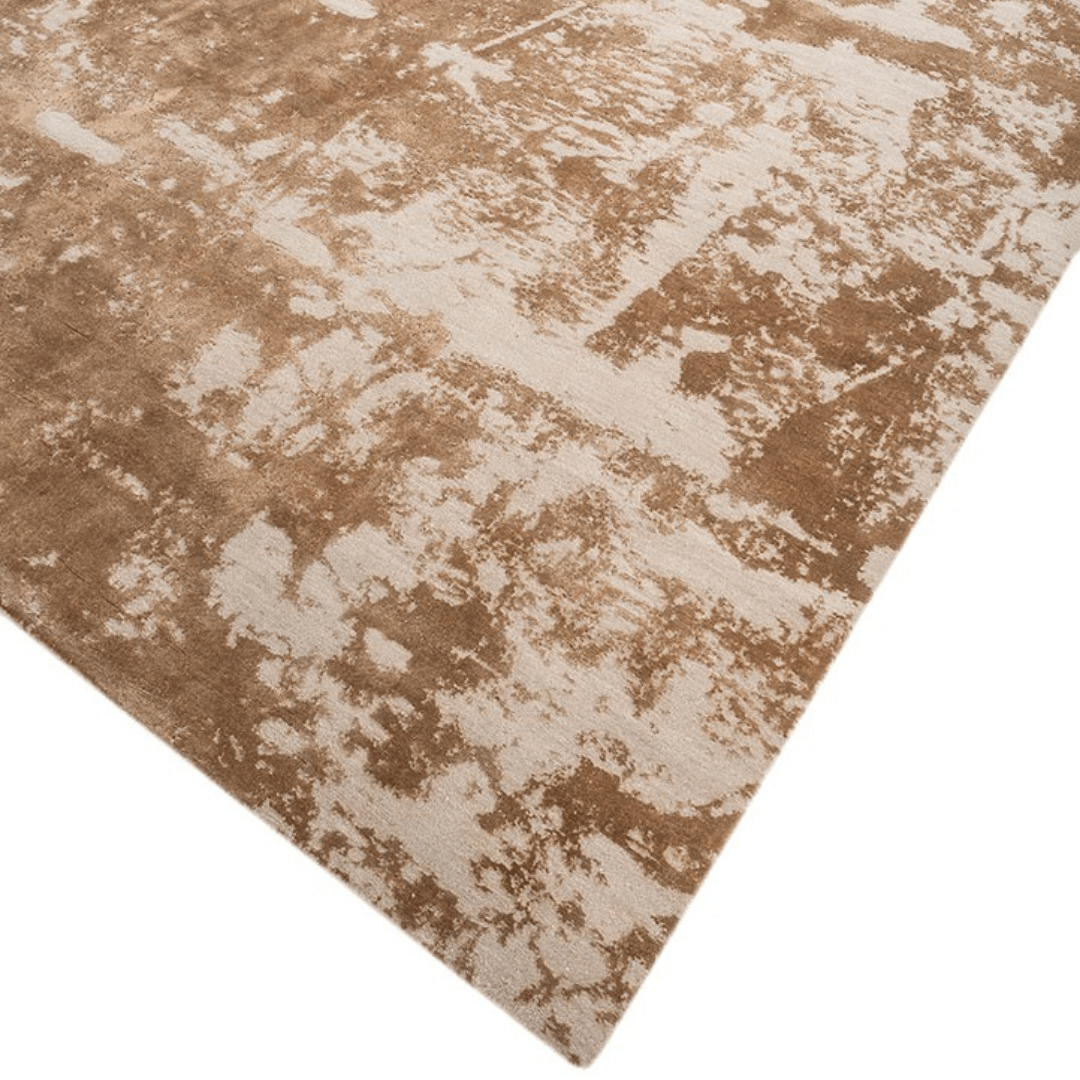 Tapis Nuage de caramel | Laine et soie de luxe, noué à la main