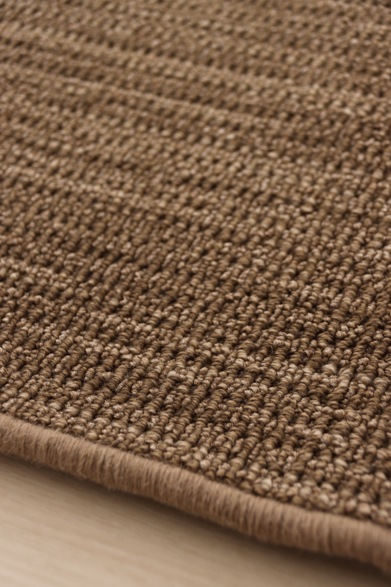 Tapis à poils bouclés multicolores couleur noyer et crème | Série Earth