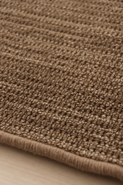 Tapis à poils bouclés multicolores couleur noyer et crème | Série Earth