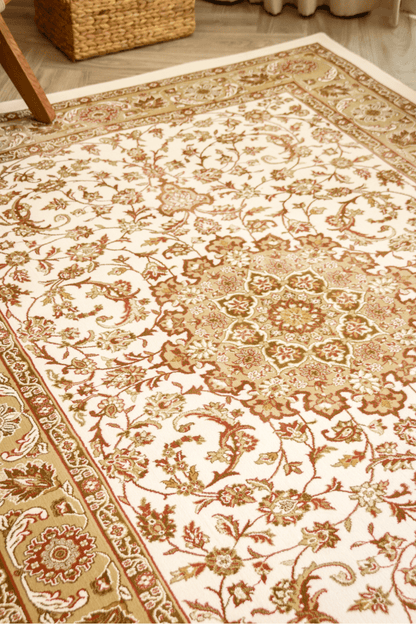 Tapis Majesté Or Blanc | Ankara | Série Royal Persian