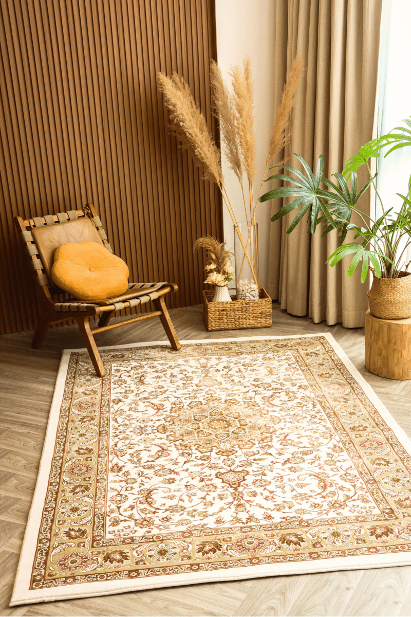 Tapis Majesté Or Blanc | Ankara | Série Royal Persian